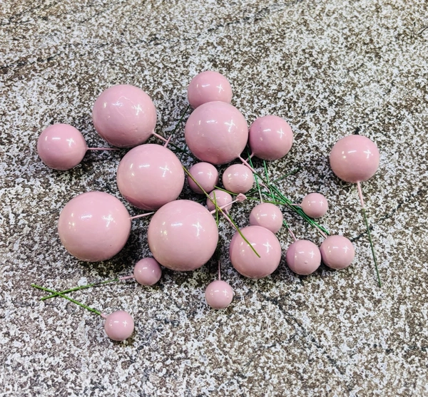 IMPORTED FAUX BALLS - PEACH, 2Cm - 2.5Cm - 3Cm - 4Cm