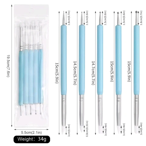 Stylus Tool With Rubber - 5 Pcs Set