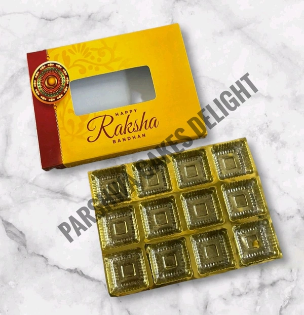 Rakhi Chocolate Box - Yellow, 12 Cavity, 10 Pcs Pack