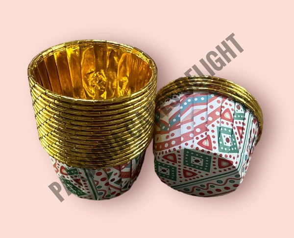 Marble Print Metallic Foil Paper Cups - Delight 3, 50 Pcs Pack