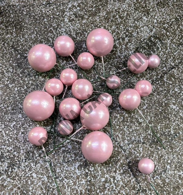 Pastel Faux Ball - 20 Pcs Pack, Baby Pink