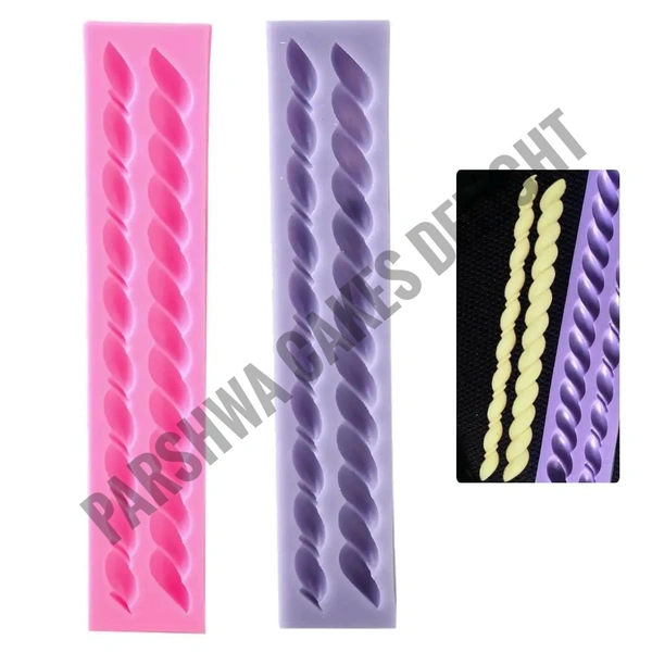 Rope Fondant Mould  - 2 Lines