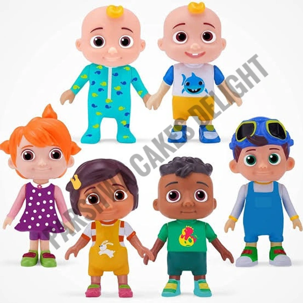 Cocomelon Family & Friends Cake Topper - 6 Pcs Set