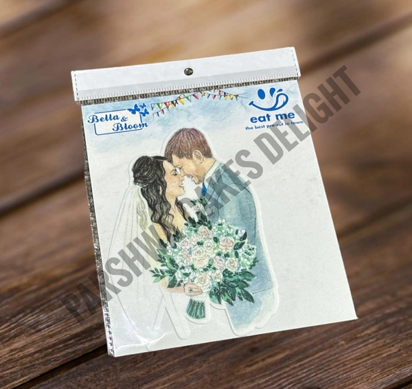 Edible Pre Cut Wafer Paper - Couple Design 1, 1 Pc