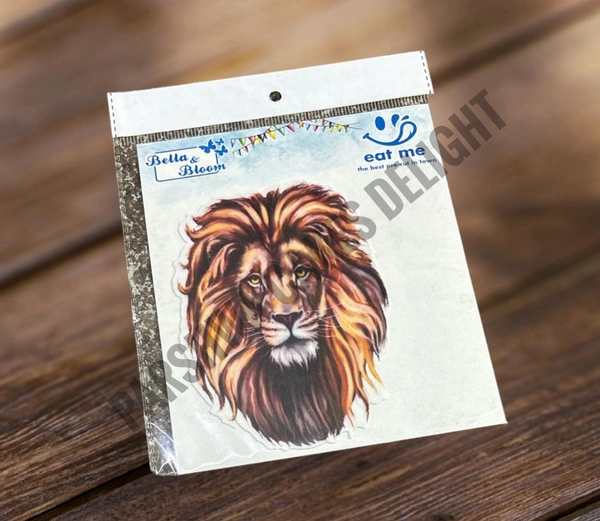 Edible Pre Cut Wafer Paper - Lion Face, 1 Pc