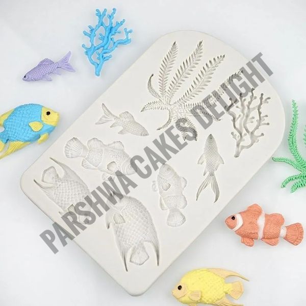 Ocean Series Fish Sea Theme Silicone Fondant Mould