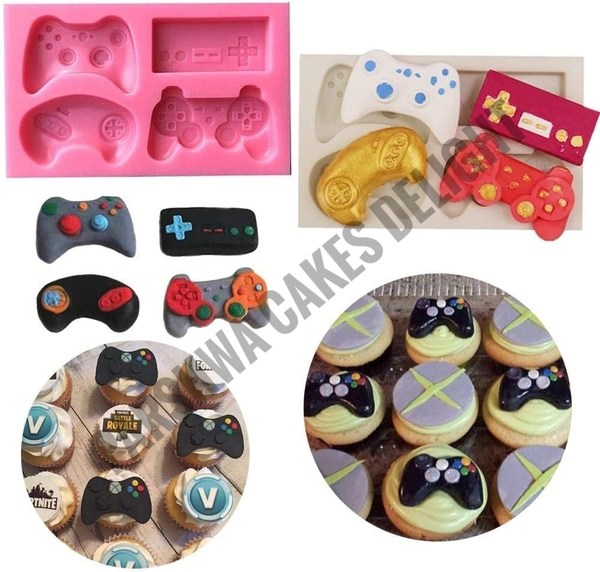 Game Controller Silicone Fondant Mould - 4 In 1