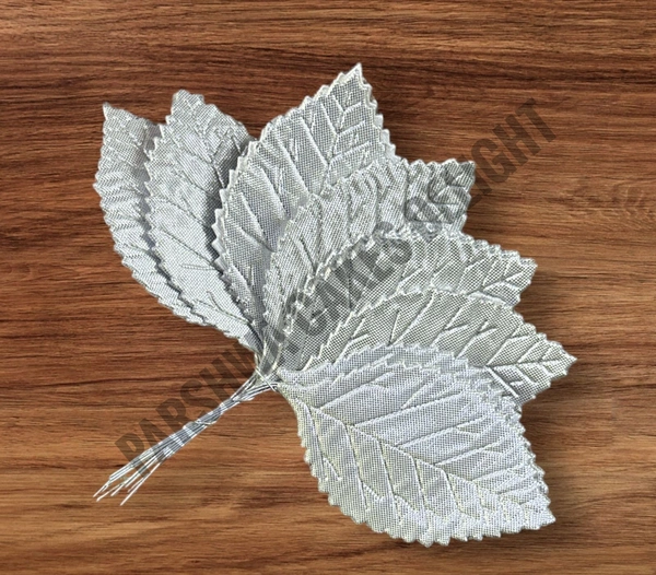 Artificial Silver Leaf - Big, Approx 12 Pcs