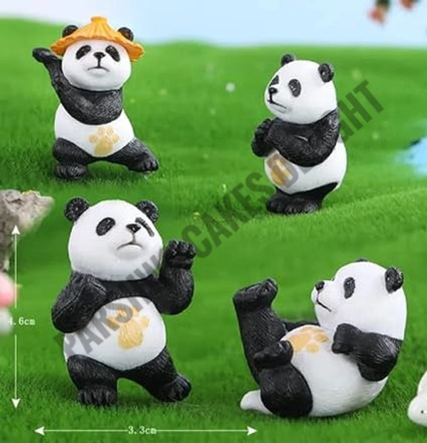 Kung-fu Panda Miniature Toy For Cake Decoration - 4 Pcs Pack