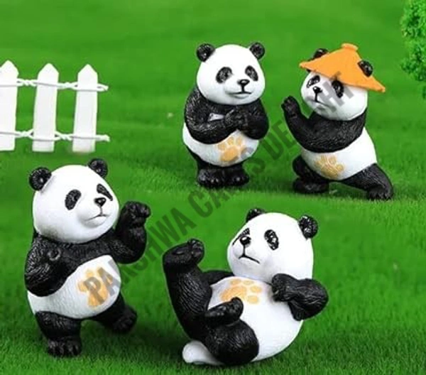 Kung-fu Panda Miniature Toy For Cake Decoration - 4 Pcs Pack