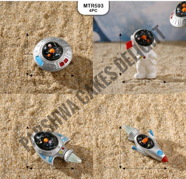 Space Miniature Toy Set - MTR 593, 4 Pcs