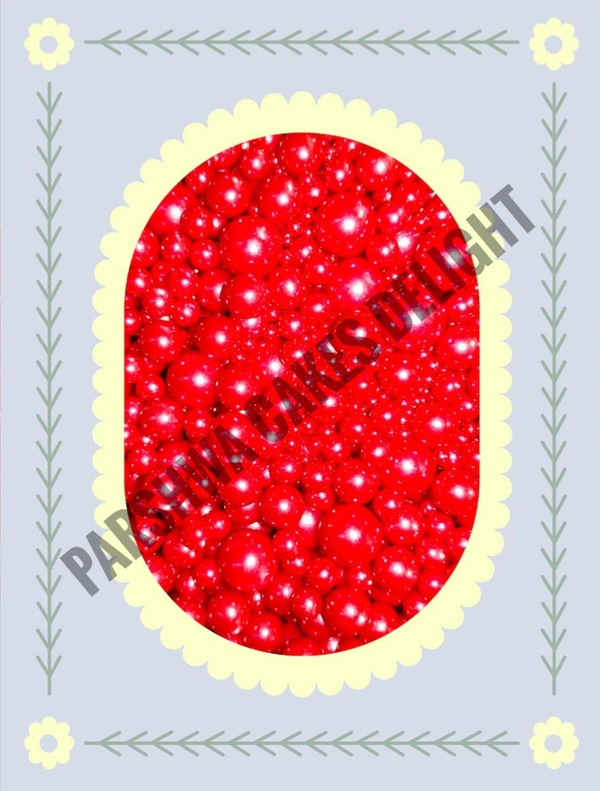 Edible Red Mix Pearl - 500g Pack