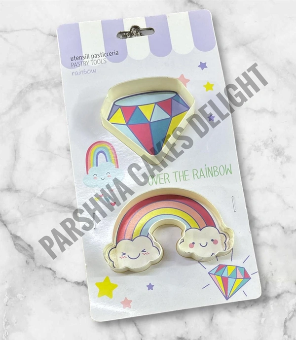 Plastic Diamond & Rainbow Cutter - 2 Pcs Pack