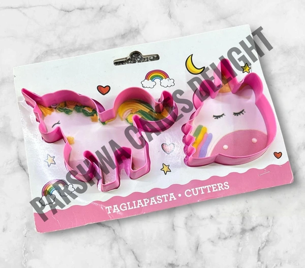 Plastic Unicorn Cutter  - 2 Pcs Pack