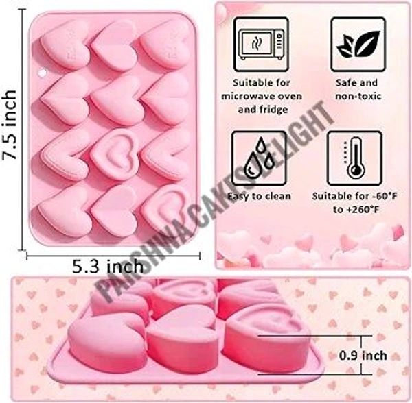 Heart Silicone Mould  - 12 In 1