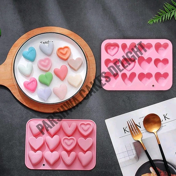 Heart Silicone Mould  - 12 In 1