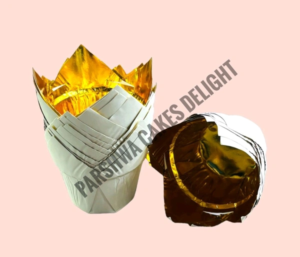 Tulip Cupcake Cups - White, 50 Pcs Pack