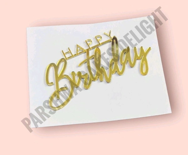 Acrylic Cut Out - Happy Birthday Delight 8, 4 Inches