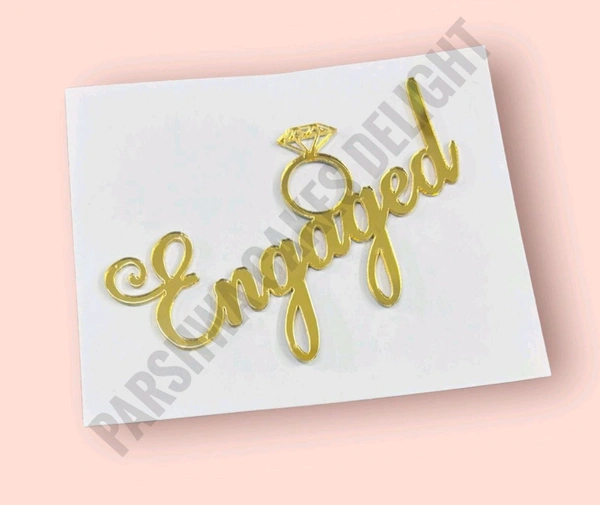 Acrylic Cut Out - Engaged D11, 4 Inches