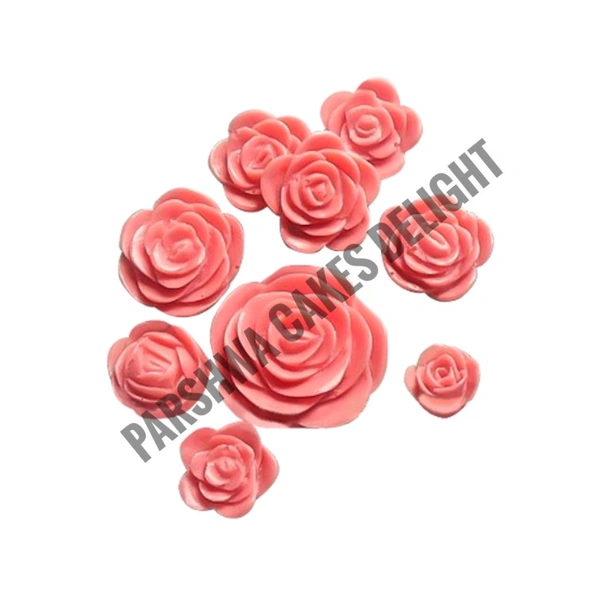 Rose Flower Mould - 9 In 1