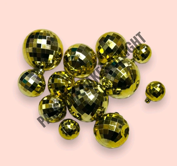 Imported Disco Balls - Gold, 12 Pcs Pack