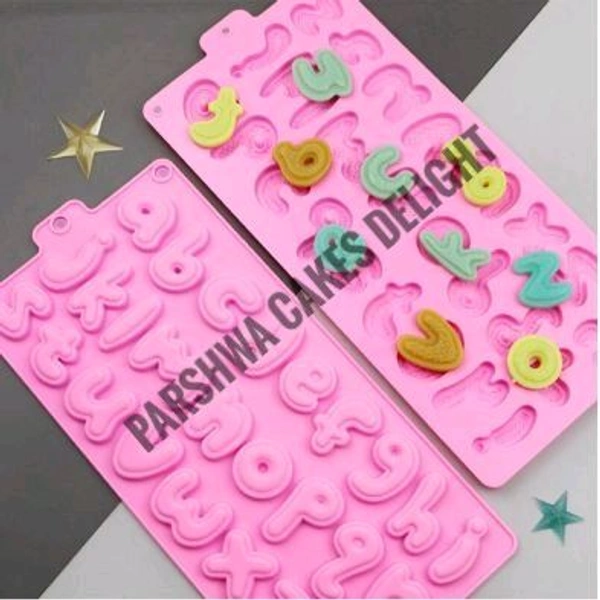 Small Alphabet Silicone Fondant Mould - 1 Pc