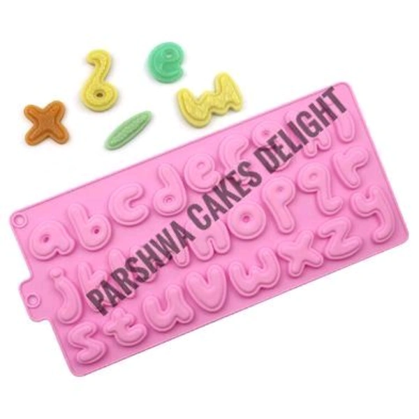 Small Alphabet Silicone Fondant Mould - 1 Pc