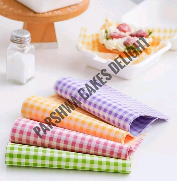 Printed Parchment Paper - Bento Box Liner - Green, 50 Pcs Pack, 7*7 Inches