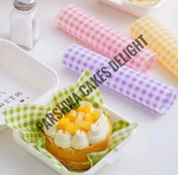 Printed Parchment Paper - Bento Box Liner - Green, 50 Pcs Pack, 7*7 Inches