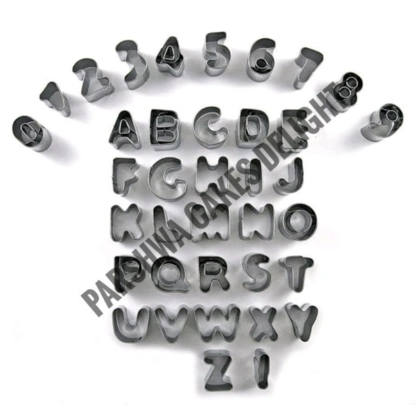 A To Z  & 0-9 Stainless Steel Cookie Cutter 