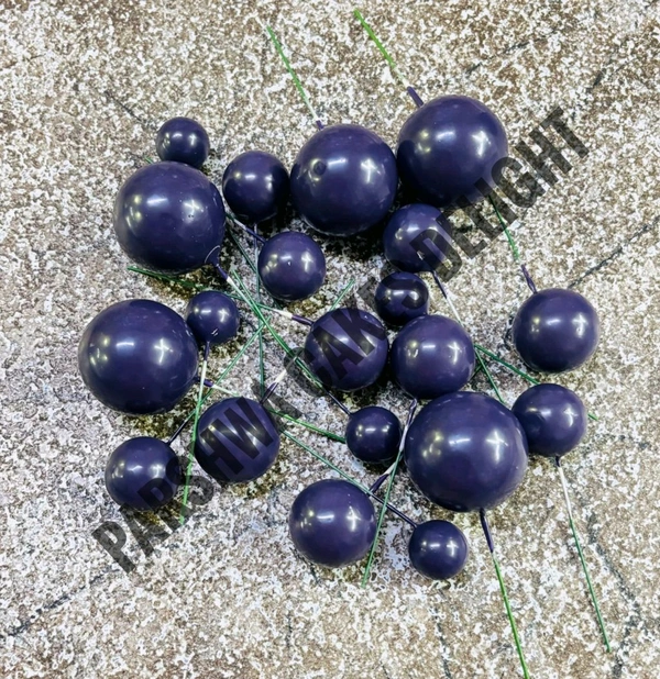 Imported Faux Balls - Dark Purple, 2Cm - 2.5Cm - 3Cm - 4Cm