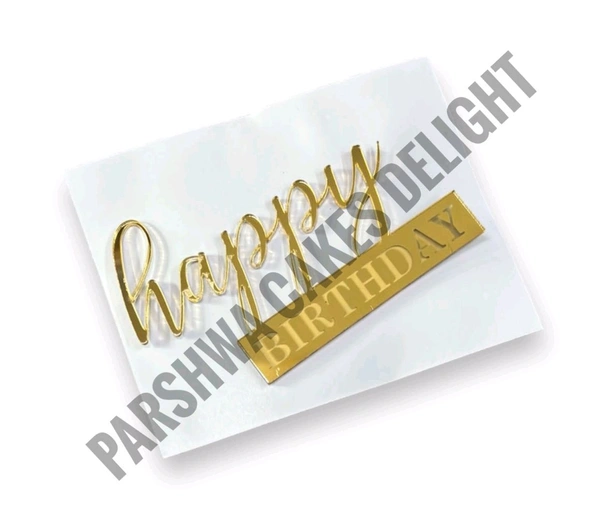 Acrylic Cut Out - Happy Birthday Delight 15, 4 Inches