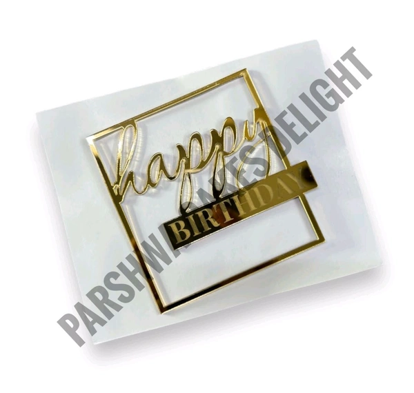 Acrylic Cut Out - Happy Birthday Delight 16, 4 Inches