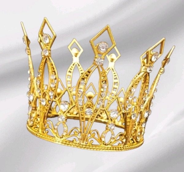 Crown Topper Trapezium Design - Gold, 1 Pc