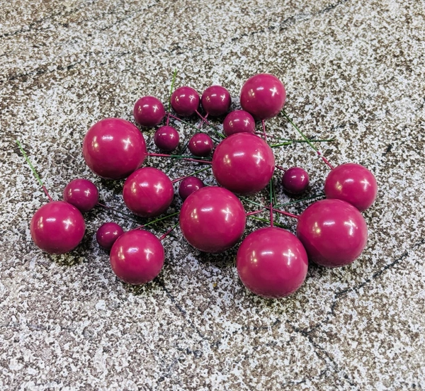 Imported Faux Balls - Dark Pink, 2Cm - 2.5Cm - 3Cm - 4Cm