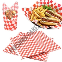 Printed Parchment Paper - Bento Box Liner - Red, 100 Pcs Pack