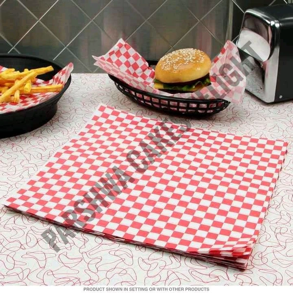 Printed Parchment Paper - Bento Box Liner - Red, 100 Pcs Pack