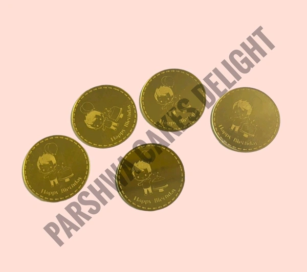 Acrylic Coin Topper  - Delight 1, 5 Pcs Pack, 2 Inches