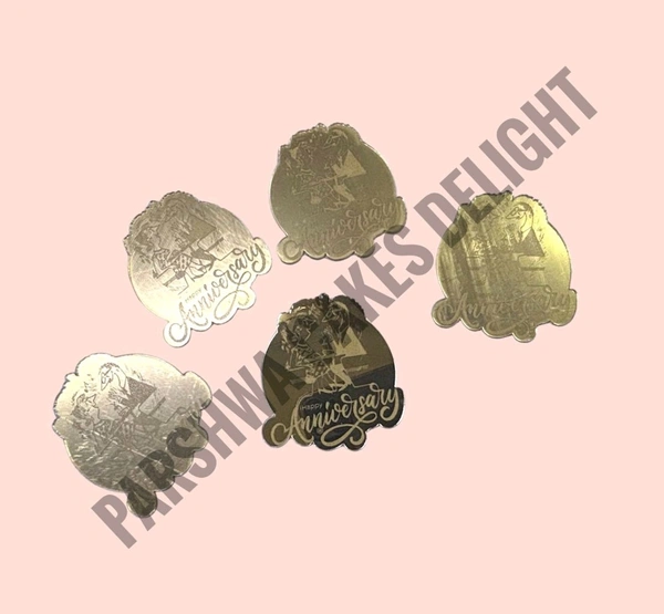 Acrylic Coin Topper  - Delight 6, 5 Pcs Pack, 2 Inches