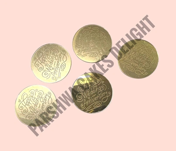 Acrylic Coin Topper  - Delight 7, 5 Pcs Pack, 2 Inches