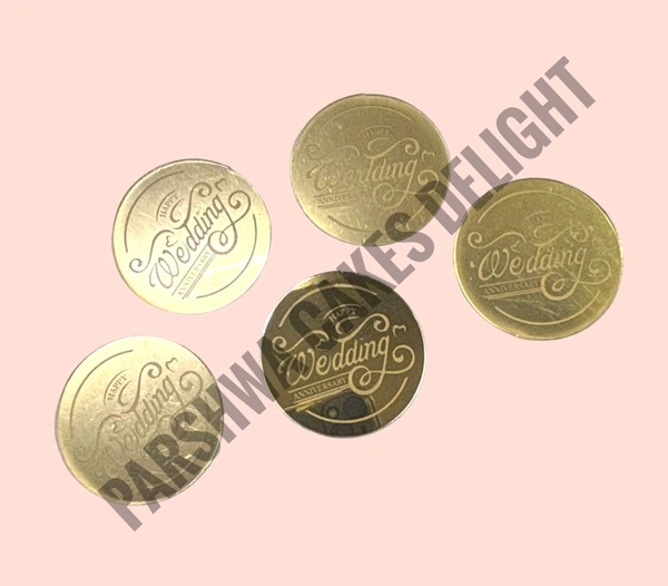 Acrylic Coin Topper  - Delight 8, 5 Pcs Pack, 2 Inches