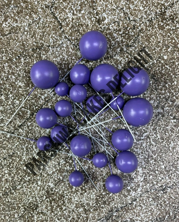 Imported Pastel Faux Ball - Purple, 2Cm - 2.5Cm - 3Cm - 4Cm