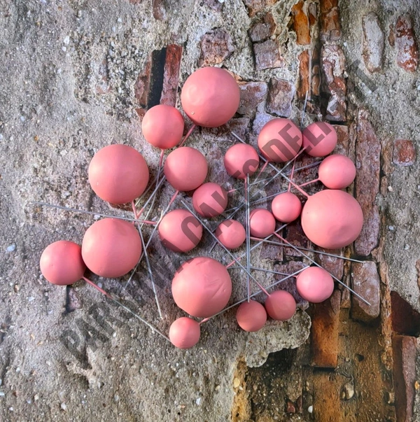 Imported Pastel Faux Ball - Pink, 2Cm - 2.5Cm - 3Cm - 4Cm