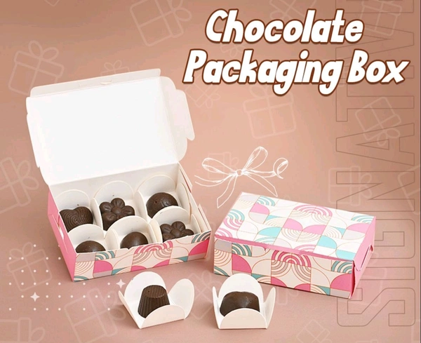 Chocolate Cavity Box - 12 Pcs Pack, 6 Cavity, Delight 2 Mix Design