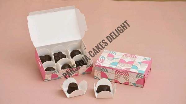 Chocolate Cavity Box - 12 Pcs Pack, 6 Cavity, Delight 2 Mix Design