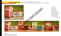 Rectangular Multi Purpose Box - 12 Pcs Pack, Mix Design