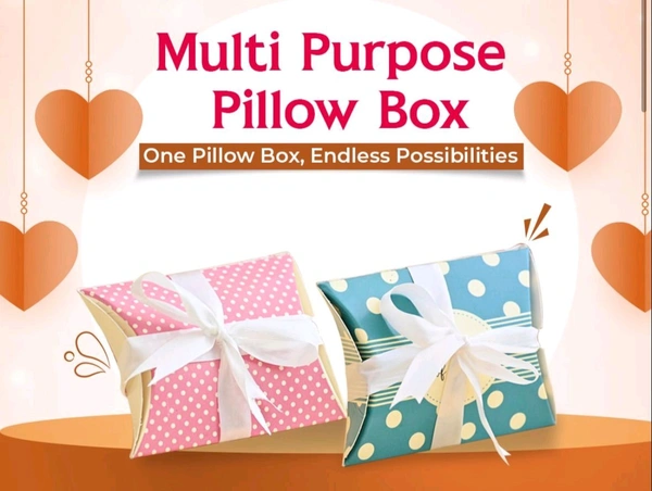 Pillow Cookie Box - Mix Design, 12 Pcs Pack