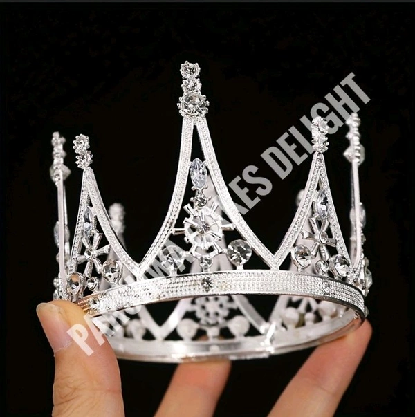 Metal Cake Crown - Silver, 1 Pc, Delight 9