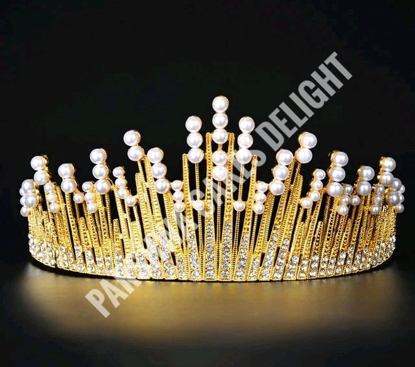 Metal Cake Crown - Delight 13, Gold, 1 Pc