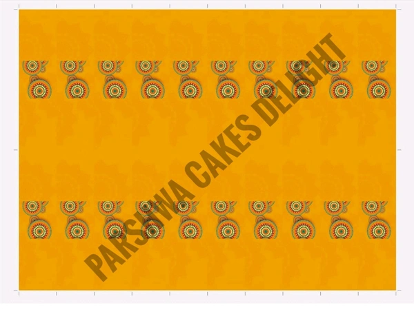 Full Chocolate Wrap Sticker Sheet - 20 Stickers, Yellow, 3*11 Cms